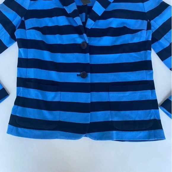 New Talbots Black Blue Striped Button Down Pockets Blazer
Nautical Petite medium - Picture 12 of 15